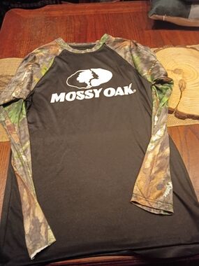 Mossy Oak Black Camo Long Sleeve Performance Shirt